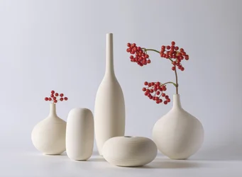Vases en céramique « Baies rouges »