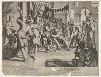 Le Juge Bias versant des larmes, planche IX de Thronus Justitiæ, 1605