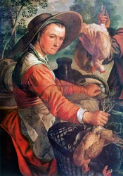Au marché (détail), vers 1550-1537