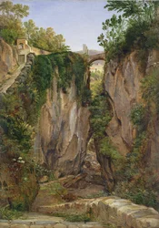 Une vallée rocheuse à Sorrente, 1823