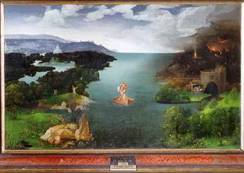 Paysage avec Charon traversant le Styx, vers 1515-1524 (huile sur bois)