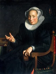 Portrait de Christina Wtewael van Halen 1568-1629, 1601
