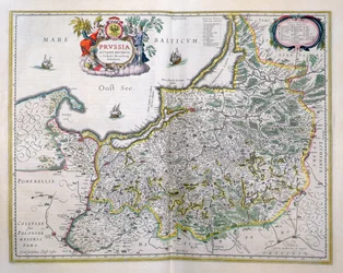 Carte de la Prusse orientale, de 