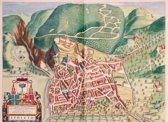 Carte de Spoleto de Theatrum civitatum et admirandorum Italiae