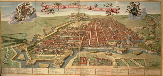 Carte de Turin, gravure du Theatrum Sabaudiae