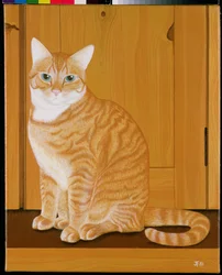 Chat marmelade près d