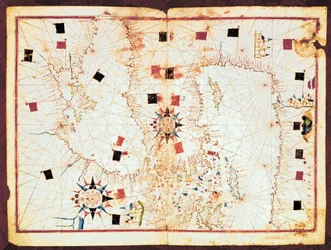 Carte de la partie orientale de la Méditerranée et de la mer Noire, manuscrit d