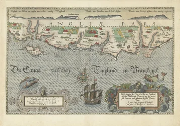 Carte de la côte sud de l