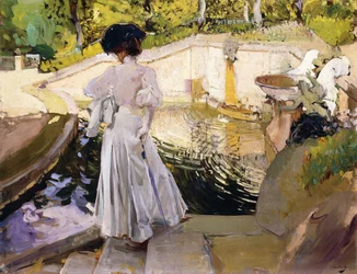 Maria regardant les poissons, Granja, 1907