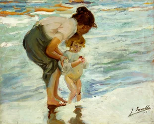 Sur la plage, 1908
