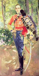 Portrait du roi Alphonse XIII (1886-1941) portant l
