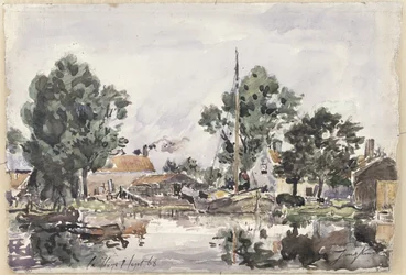 Un canal à La Haye, 1868