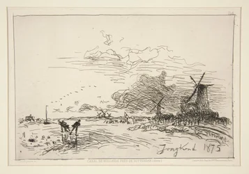 Canal de Hollande, près de Rotterdam (Hiver)