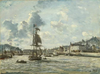 Entrée du port de Honfleur, 1863-64