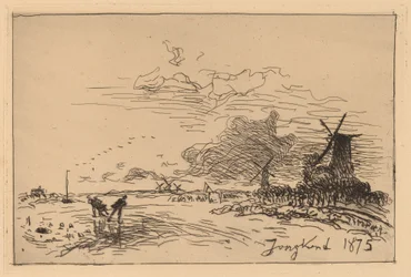 Canal de Hollande, près de Rotterdam (Hiver)