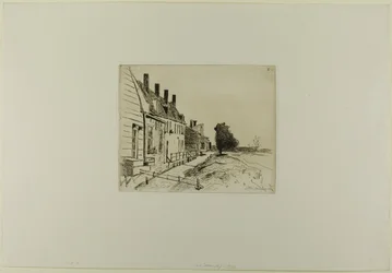 Houses Along the Canal, from Cahier de six eaux-fortes, vues de Hollande