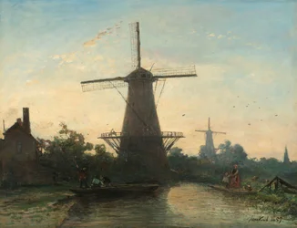 Moulins à vent près de Rotterdam
