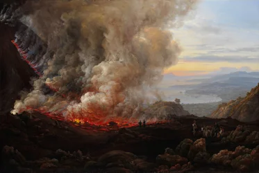Une éruption du Vésuve, 1824