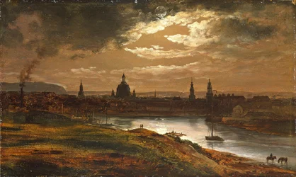Dresde au clair de lune