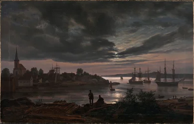 Larvik au clair de lune