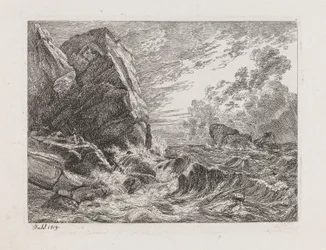 Naufrage sur une côte rocheuse
