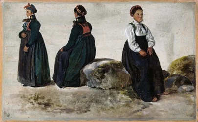Études de costumes féminins de Luster in Sogn