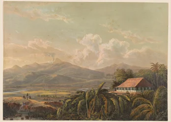 Vue du domaine et résidence Tjiptrap à Java