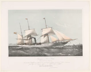 Navire à vapeur Mariout et Hedjaz naviguant en mer