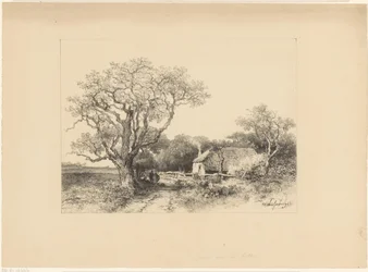 Paysage avec ferme