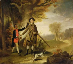 Le Troisième Duc de Richmond (1735-1806) chassant avec son serviteur, c.1765