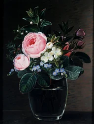Roses et myosotis (ne m