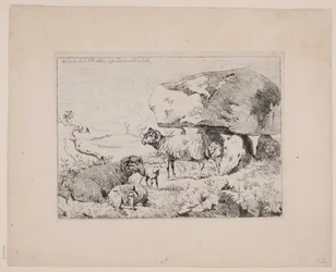 Danish : Moutons sur un tumulus
