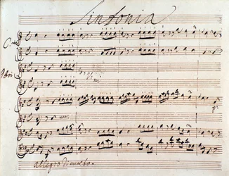 Première page de la partition musicale d