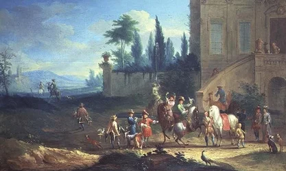 Partie de fauconnerie (une de la paire)