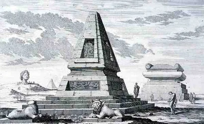 Pyramides marquant la tombe du roi Sotis d