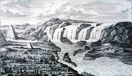 Les cataractes du Nil et les ruines de Thèbes, Égypte, de 