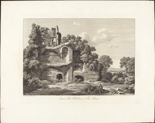 Vestiges de la bibliothèque dans la villa Adriana