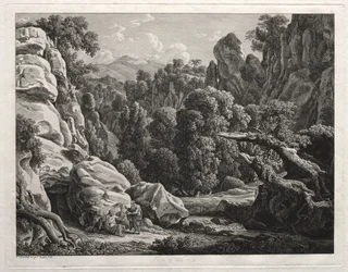 Paysage héroïque : Paysage avec la tentation du Christ