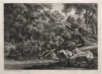 Paysage héroïque : Le satyre jouant de la flûte