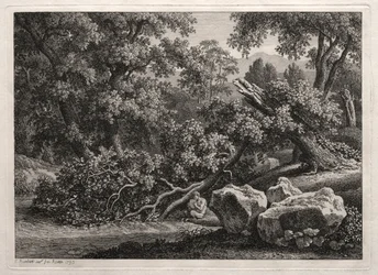Paysage héroïque : Le satyre jouant de la flûte, 1795