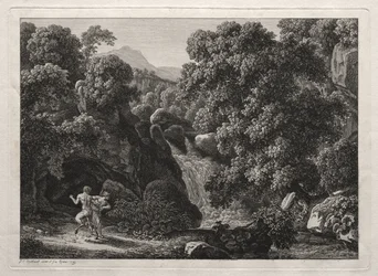 Paysage héroïque : Le satyre et la nymphe