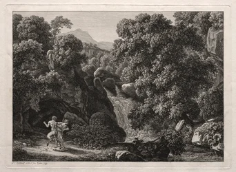 Paysage héroïque : Le satyre et la nymphe