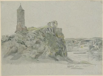 Ruines du château de Giebichenstein près de Halle-sur-la-Saale