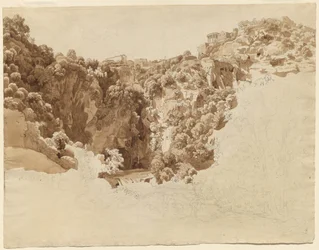 Tivoli et le Temple de la Sibylle au-dessus des gorges de l
