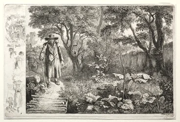 Le vieil homme devant le pont de rondins Der Alte vor den Knuppelsteg, 1819