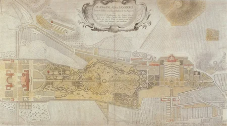 Plan du parc Frédéric de Sanssouci à Potsdam, 1772
