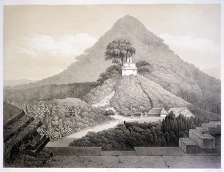Vue pittoresque au Temple de la Croix, Palenque, planche 20 de 