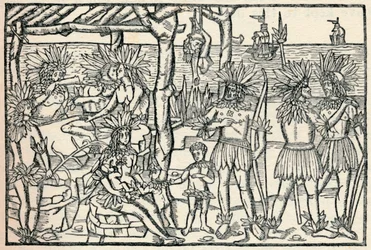 La première représentation du peuple du Nouveau Monde, 1505, 1912