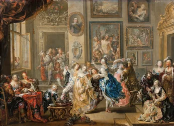 Scène de danse avec intérieur de palais, 1731-1734