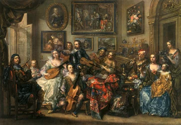 Flûte, luth, violoncelle et violon, Johann Georg Platzer 1704-1761, 1948